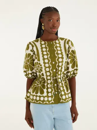 FARM Rio Monstera blouse