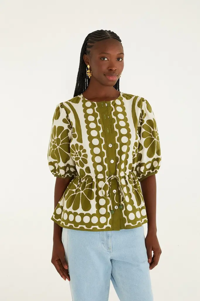 FARM Rio Monstera blouse