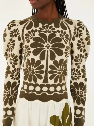 FARM Rio Monstera knit top