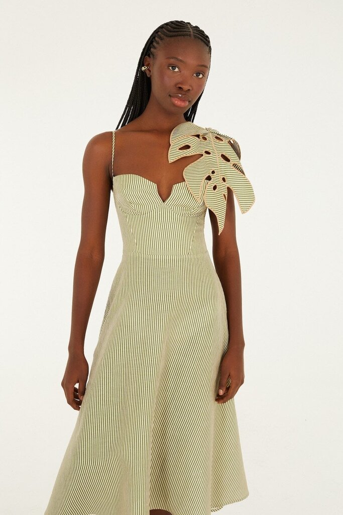 FARM Rio Monstera leaf dress