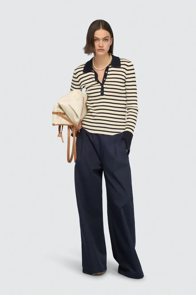 semi couture Striped polo knit