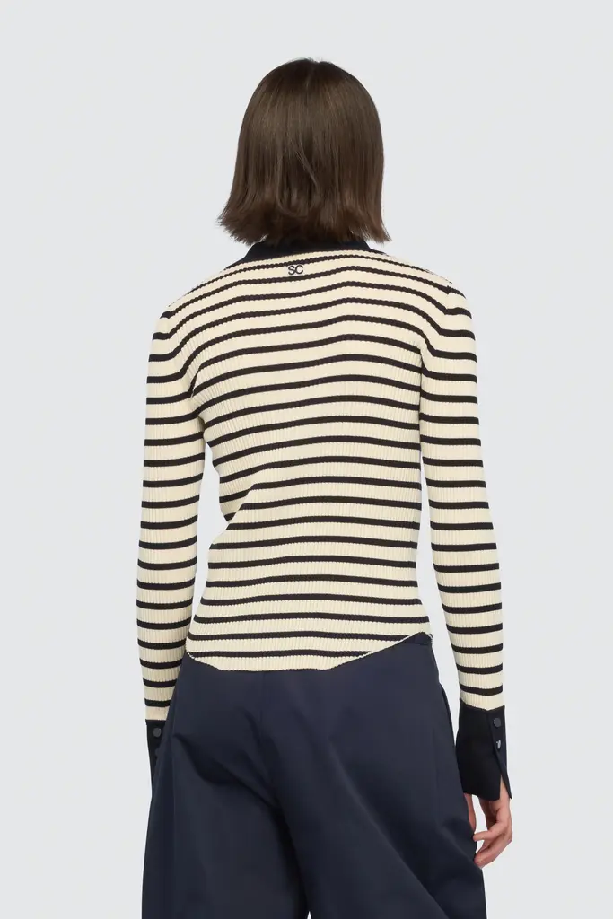 semi couture Striped polo knit