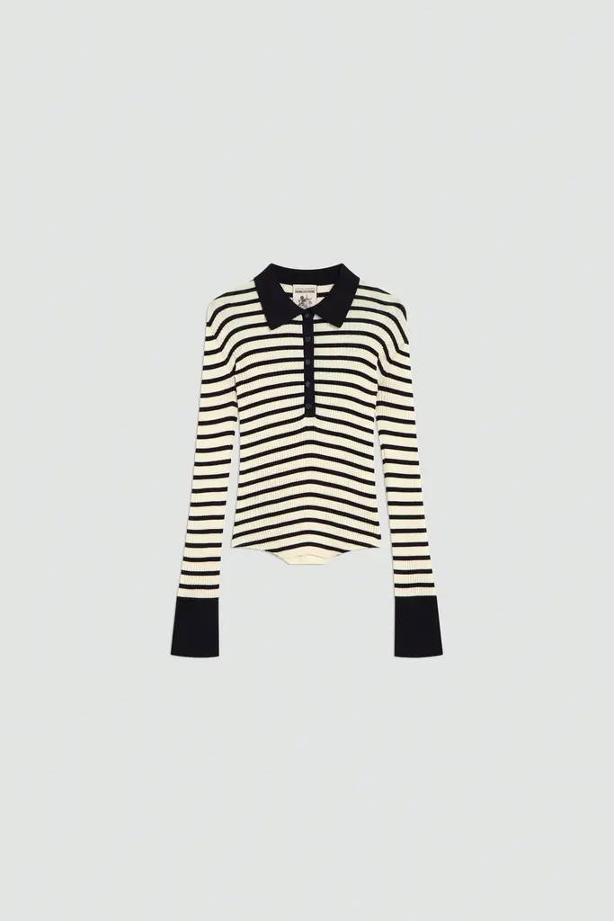 semi couture Striped polo knit