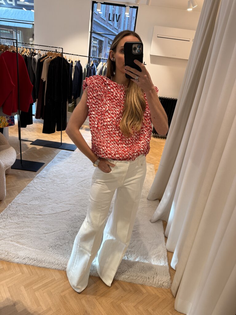 Collectors Club Vichy scrunched top