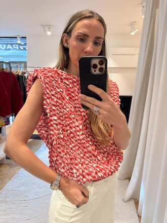 Collectors Club Vichy scrunched top