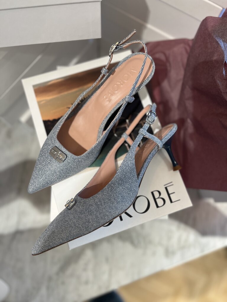 Slingback denim