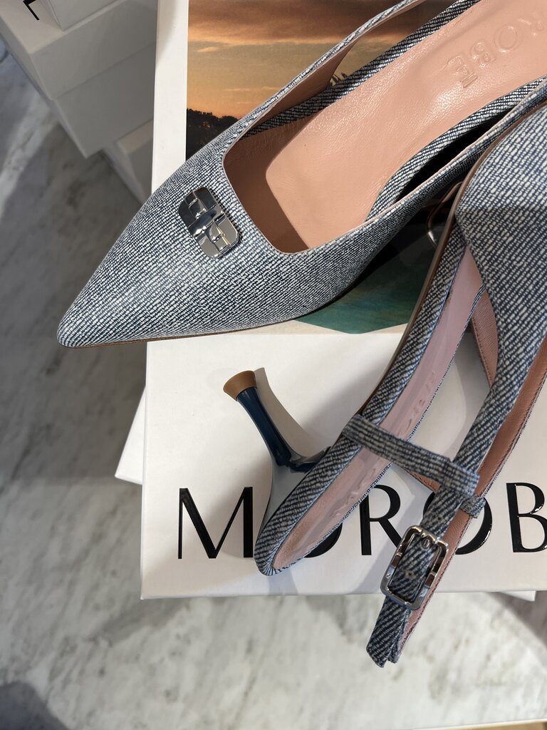 Slingback denim