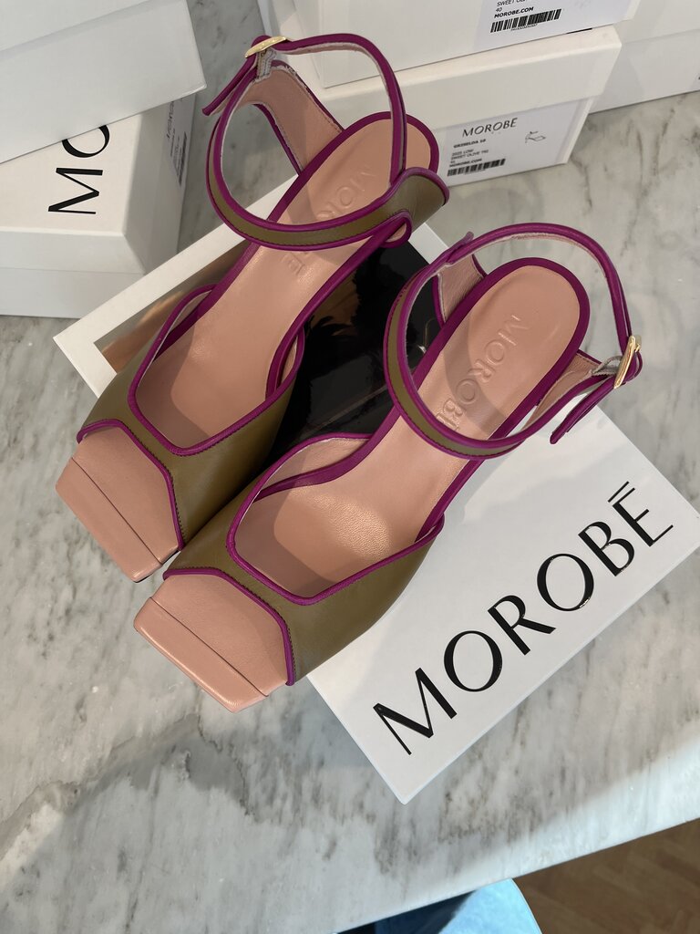 Olive & fuxia sandal