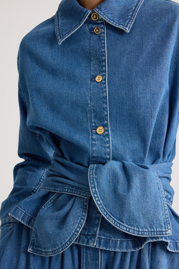 Patou Denim shirt knot