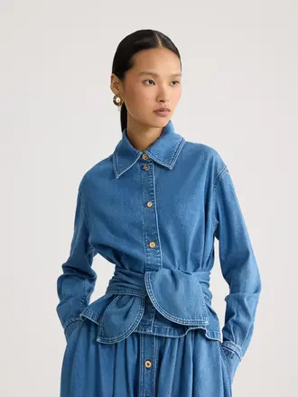 Patou Denim shirt knot