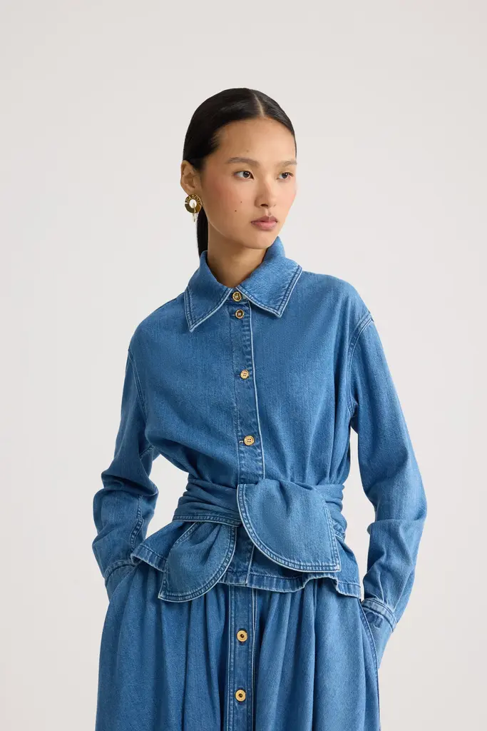Patou Denim shirt knot