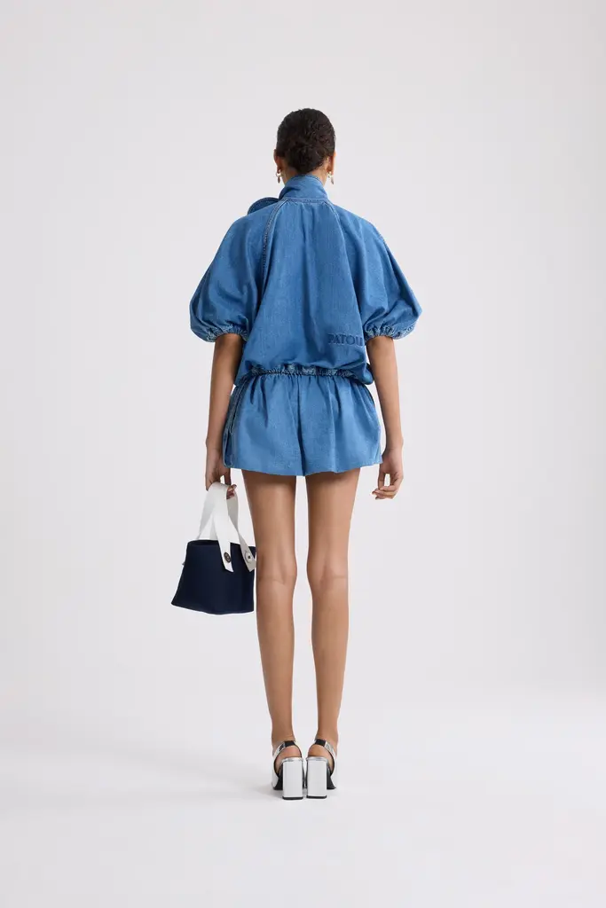 Patou Denim bomber knot