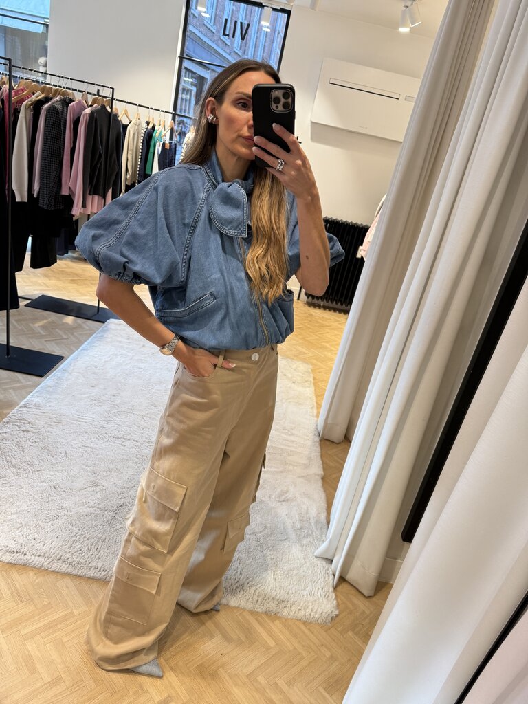 Patou Denim bomber knot