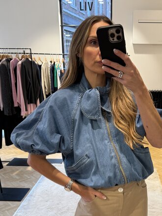Patou Denim bomber knot