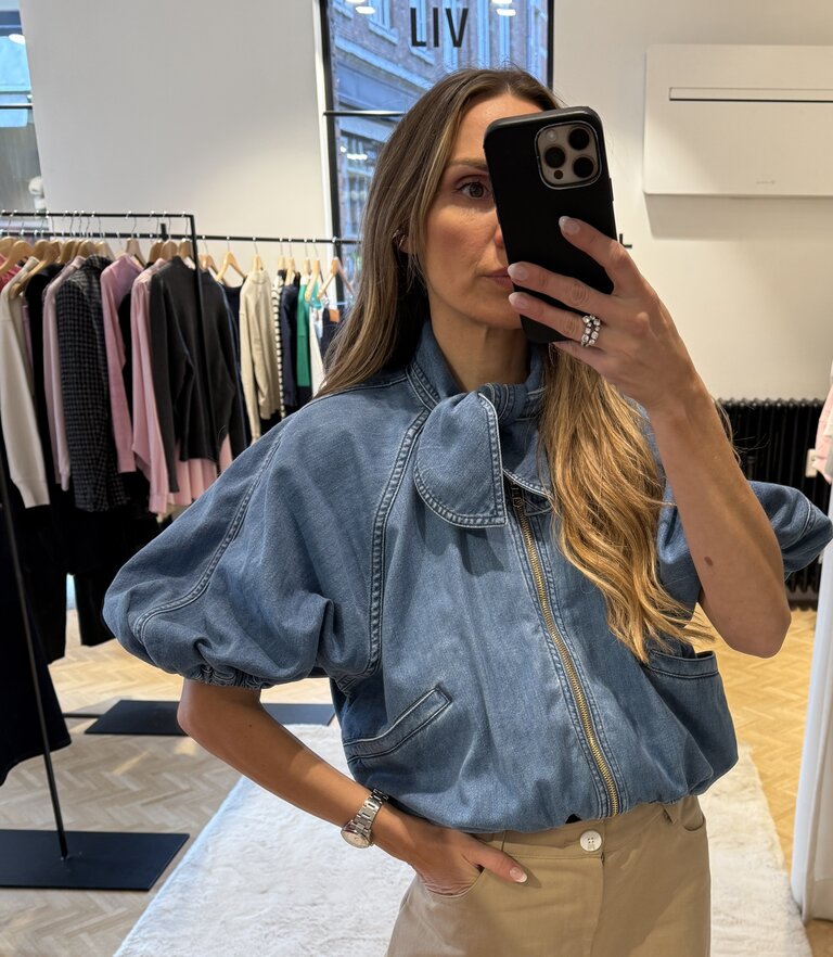Patou Denim bomber knot