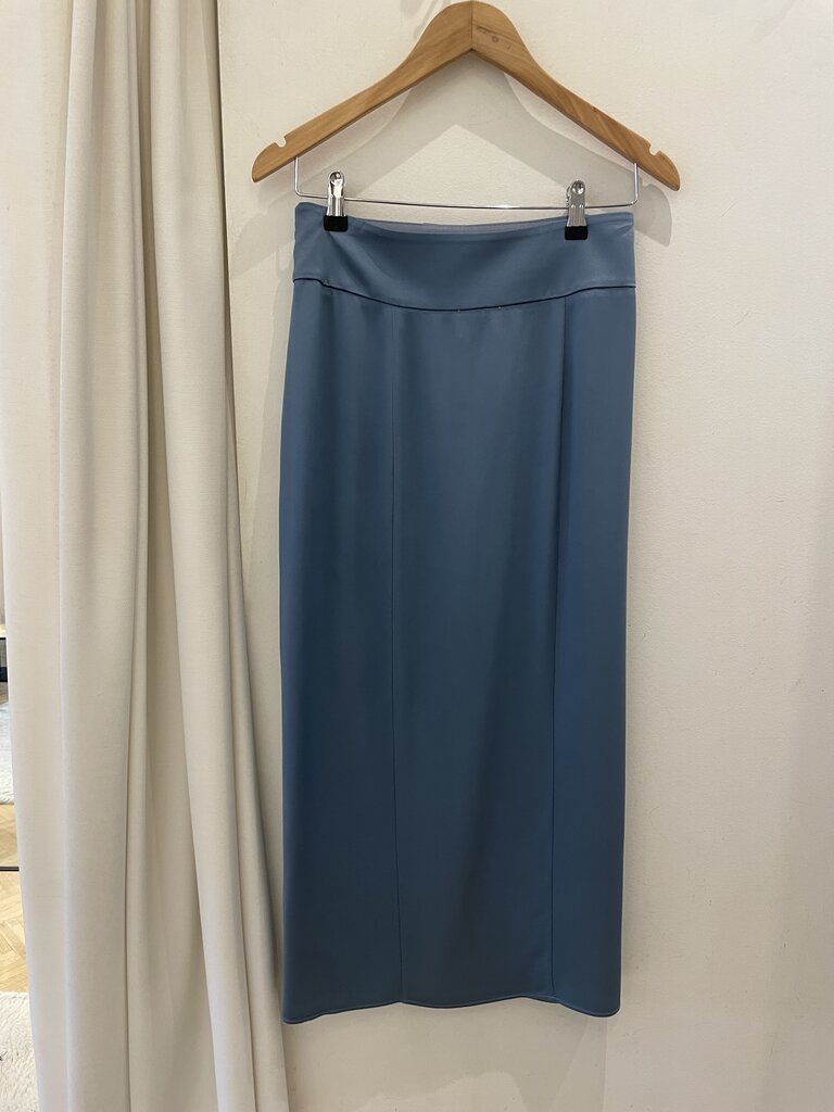 Satin button skirt