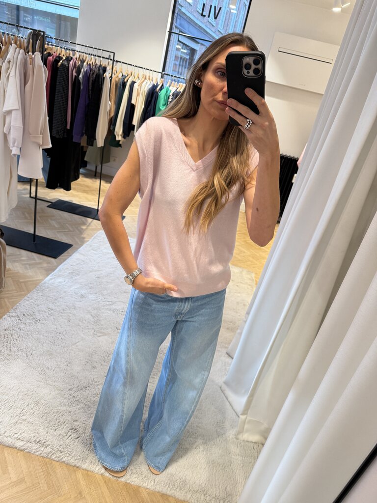 Raff Softpink cashmere debardeur