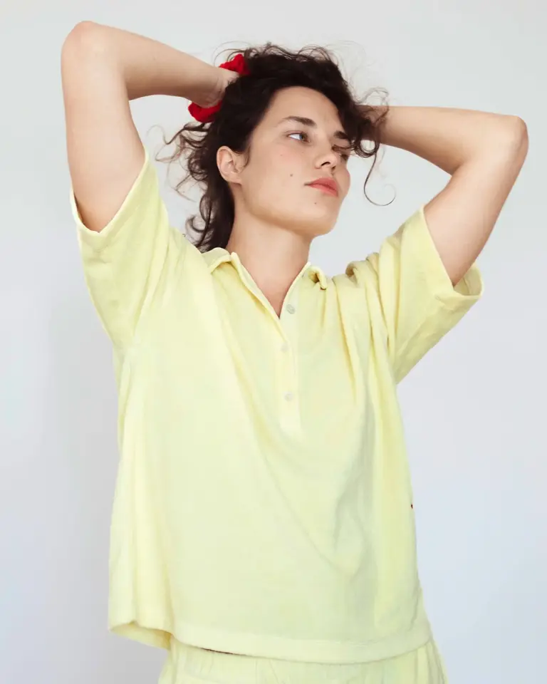 Raff Terry polo lemon