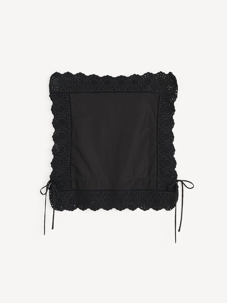 by malene birger Black broderie top