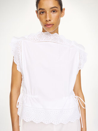 by malene birger White broderie top