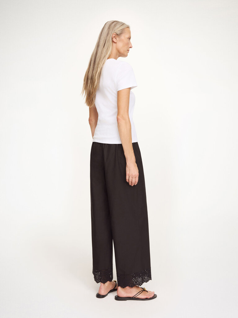 by malene birger Black broderie trousers