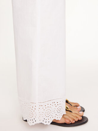 by malene birger White broderie trousers