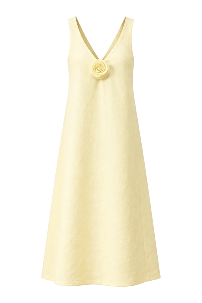Rhune Aurelia Dress Linen Yellow