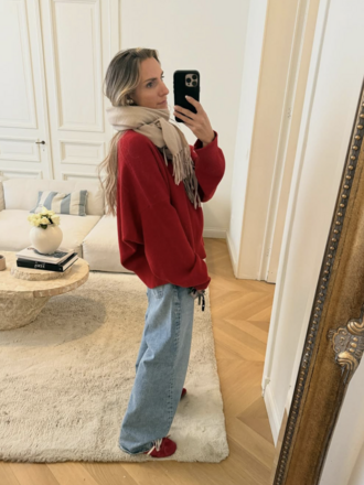 Rhune Linn Cardigan Red