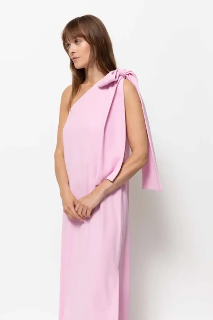 Oneshoulder dress pink