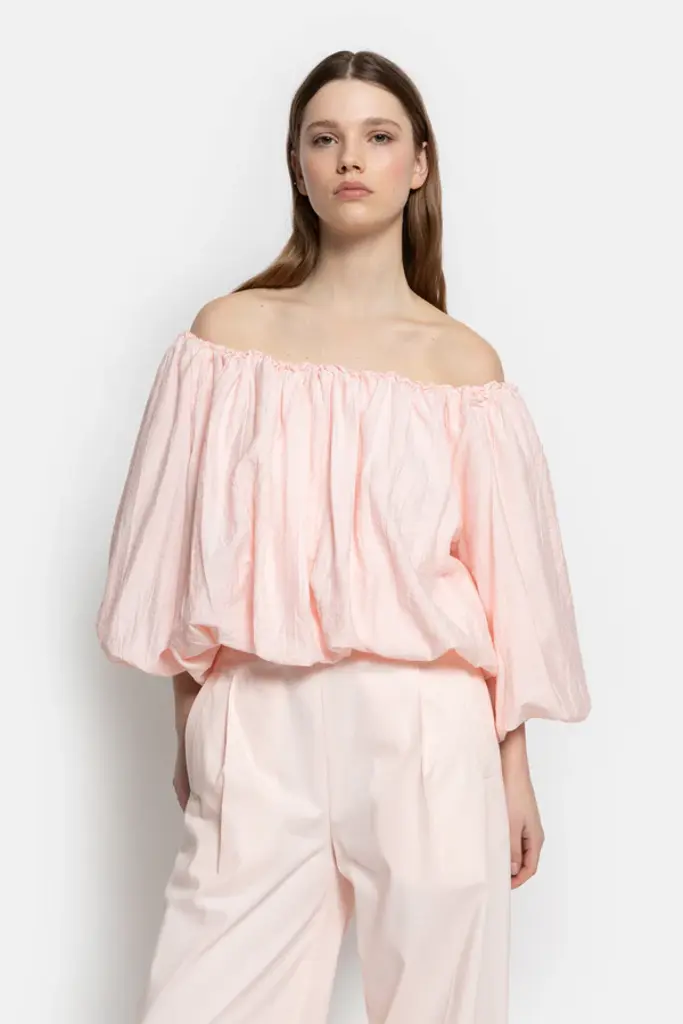 Light Pink off the shoulder top