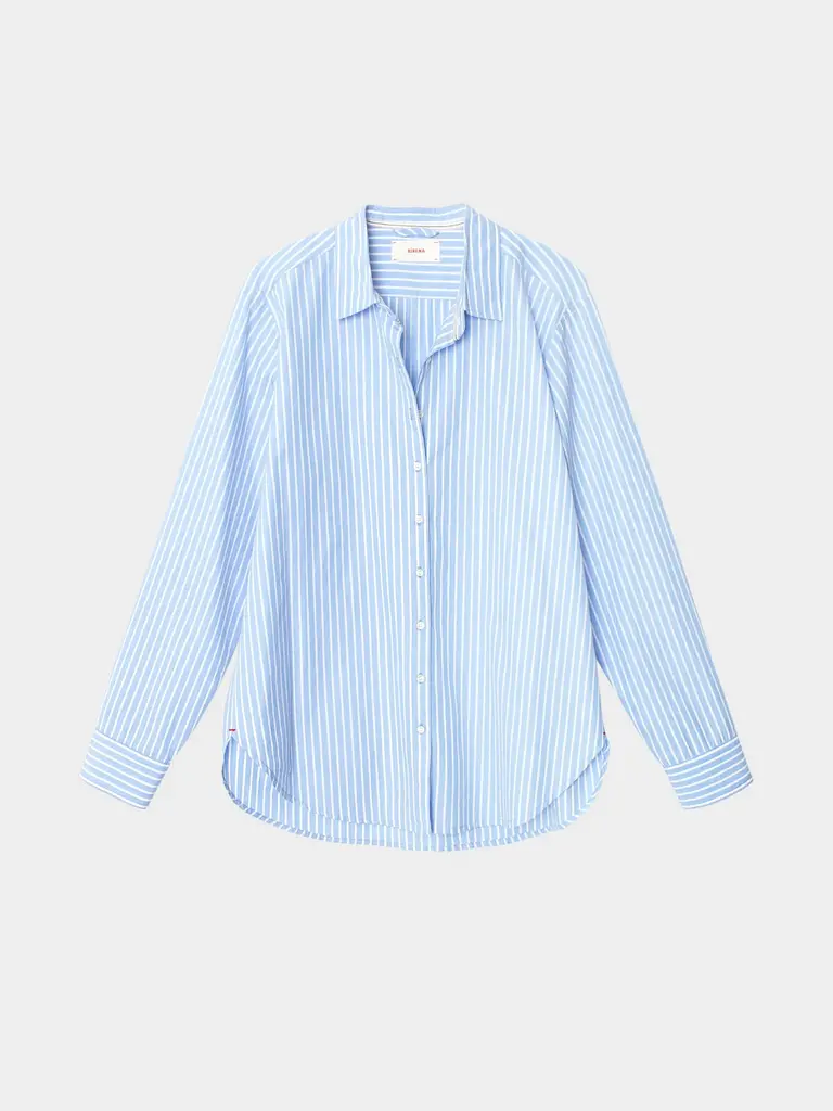 Xirena Blue striped shirt