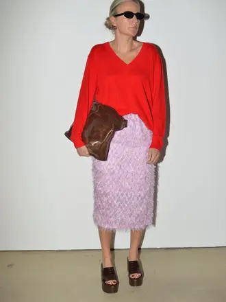 Collectors Club Fringe skirt orchid