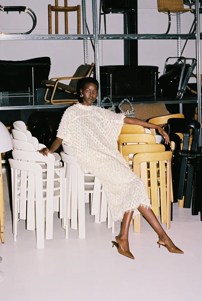 Collectors Club Fringe skirt ecru