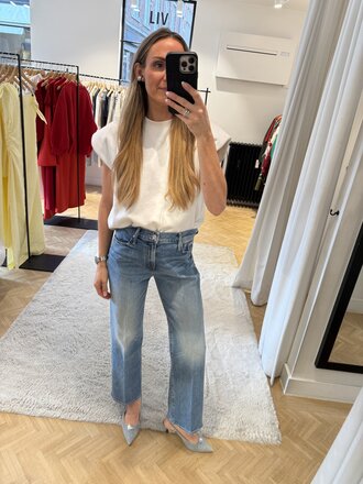 Straight ankle denim blue