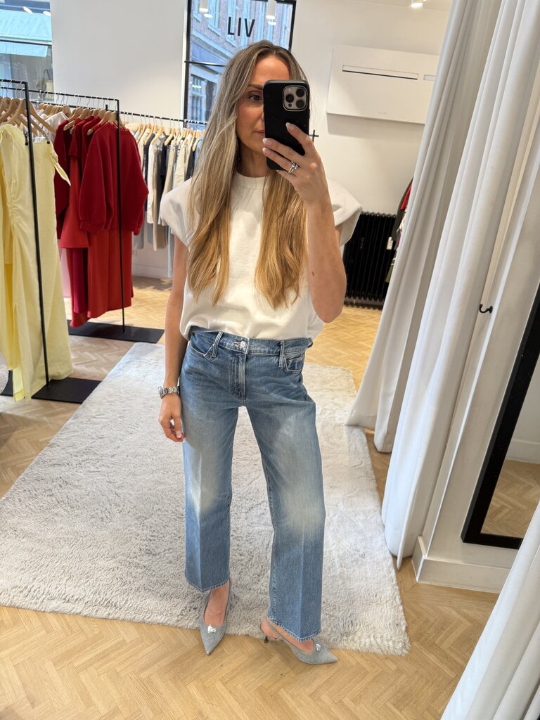 Straight ankle denim blue