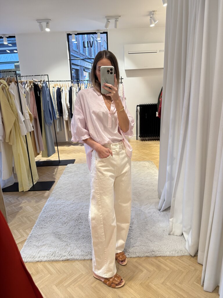 Xirena Frill shirt pale rose