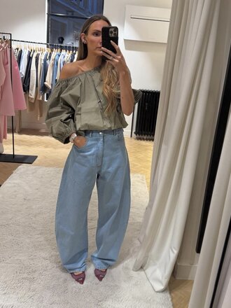 Malene Birger Kakhi cotton top