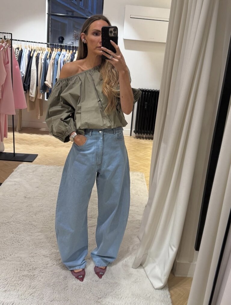 Malene Birger Kakhi cotton top