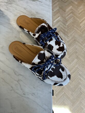Posa Boat loafer mule cow