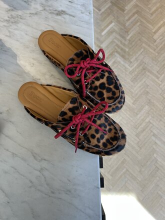 Posa Boat loafer mule leopard