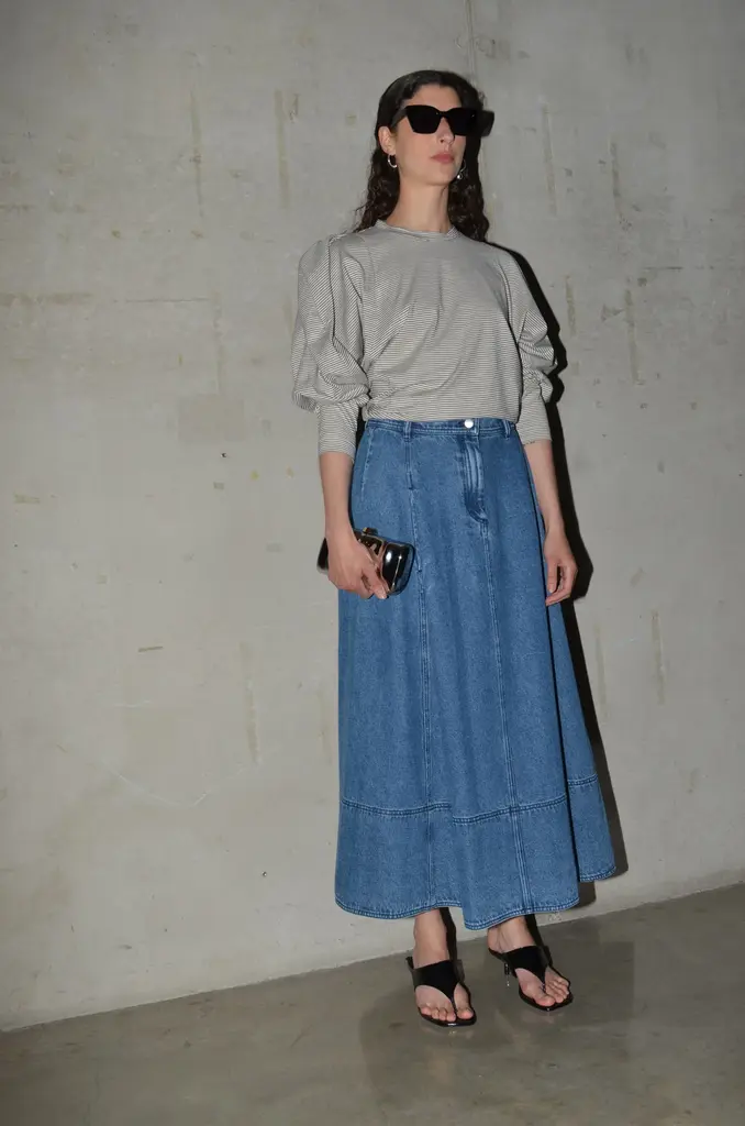 Collectors Club Draped longsleeve top stripe