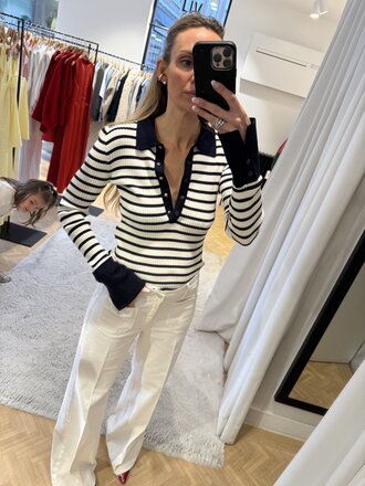 semi couture Striped polo knit