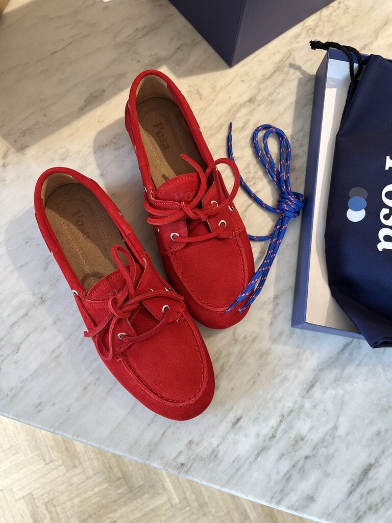 Posa Boat loafer red