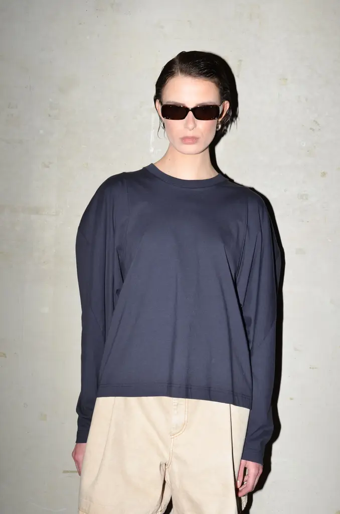Collectors Club Draped longsleeve top navy