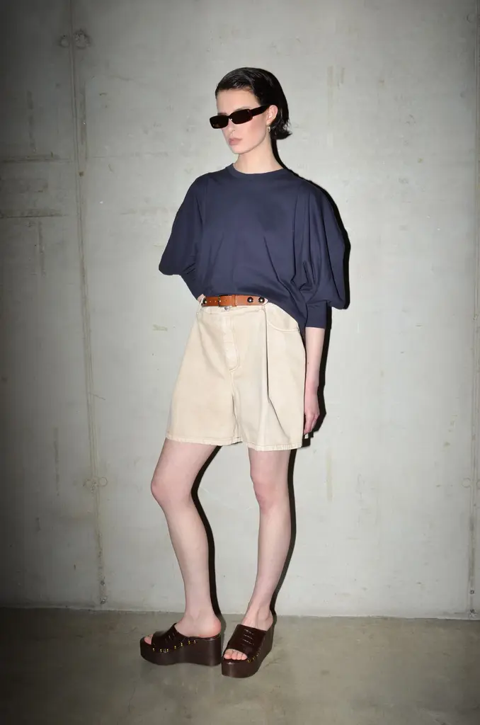 Collectors Club Draped longsleeve top navy