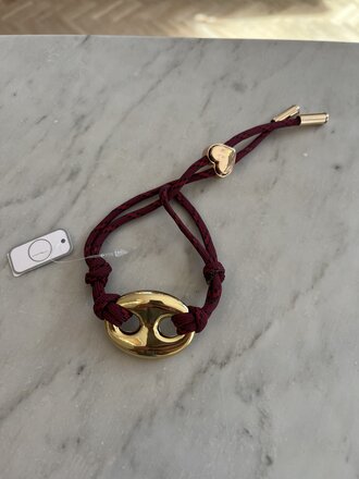 Nilu Bracelet pig bordeaux/gold