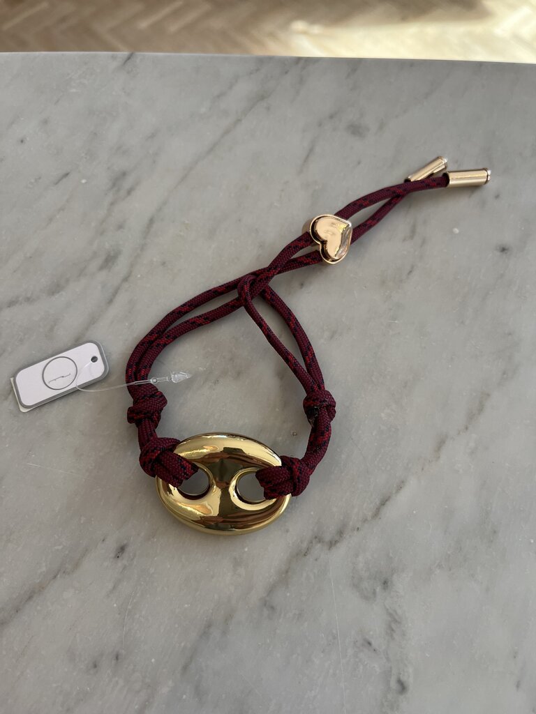 Nilu Bracelet pig bordeaux/gold