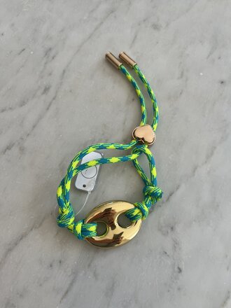 Nilu Bracelet pig green neon/gold