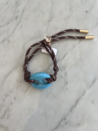 Nilu Bracelet pig brown/turqoise