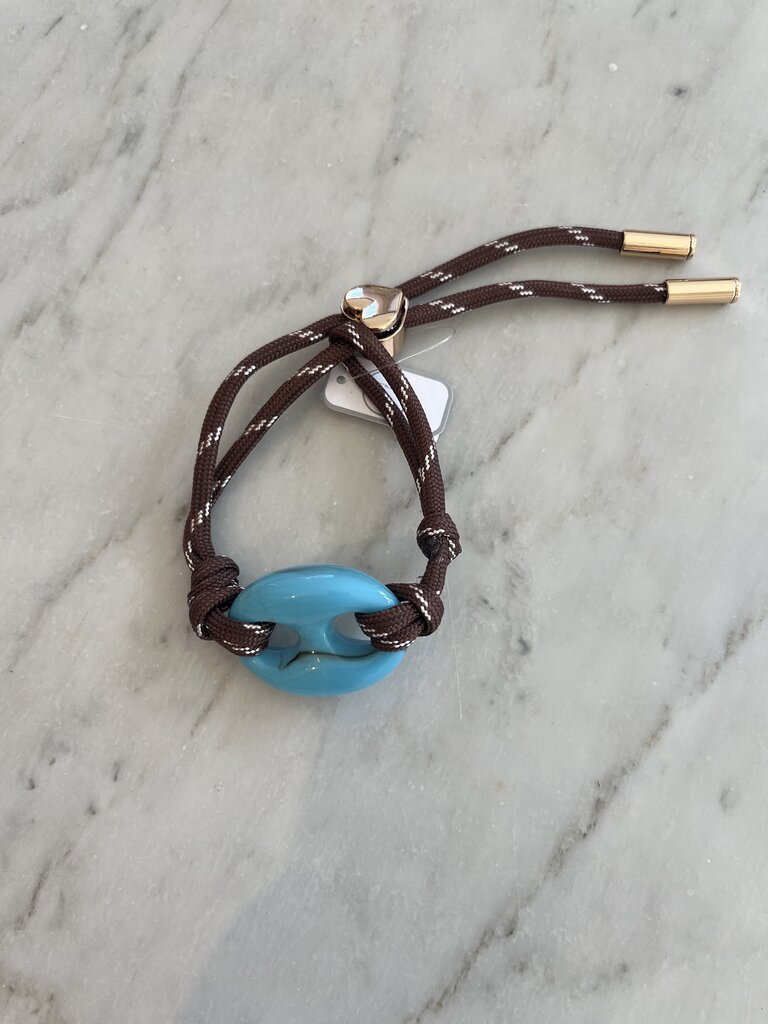 Nilu Bracelet pig brown/turqoise